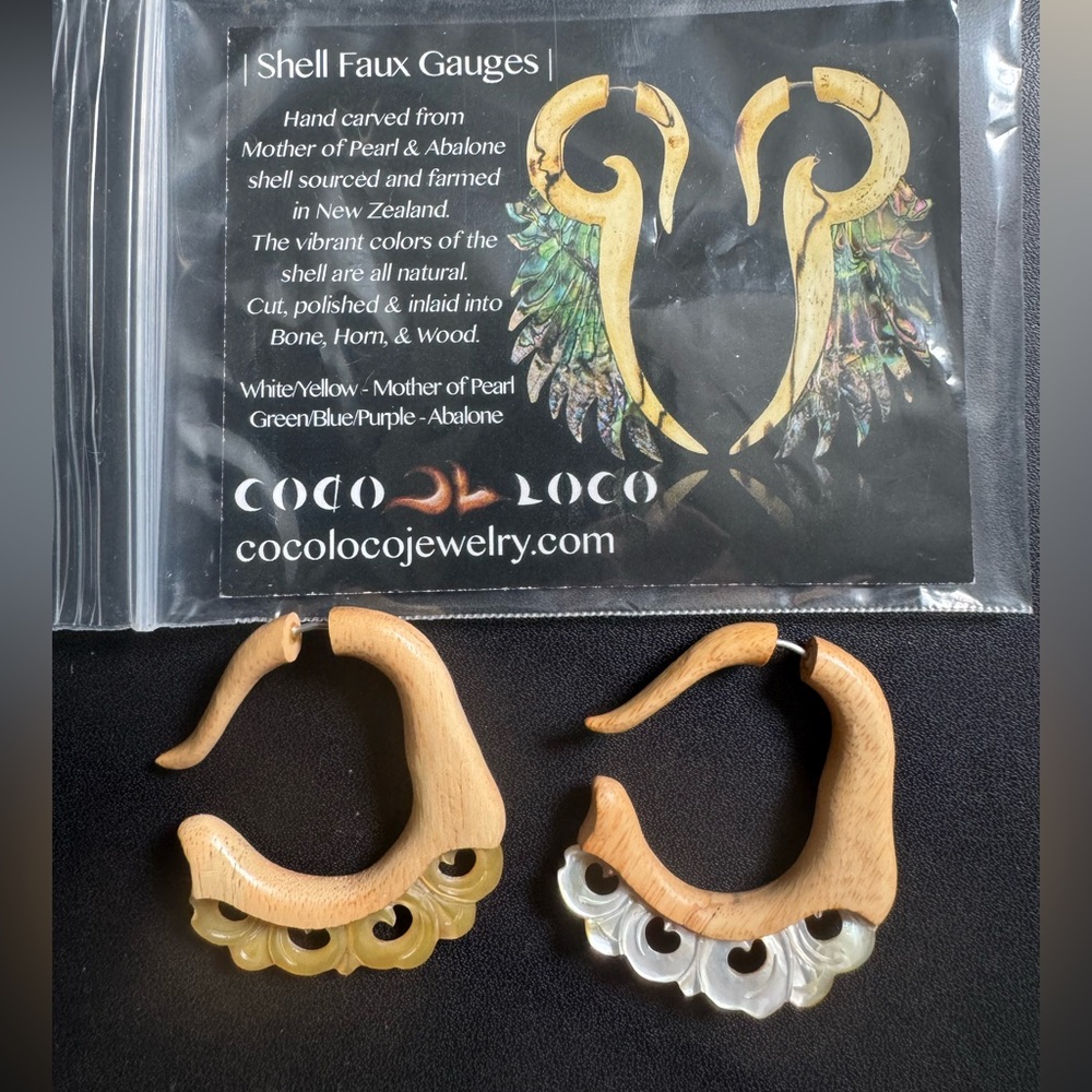 Faux gauges earrings